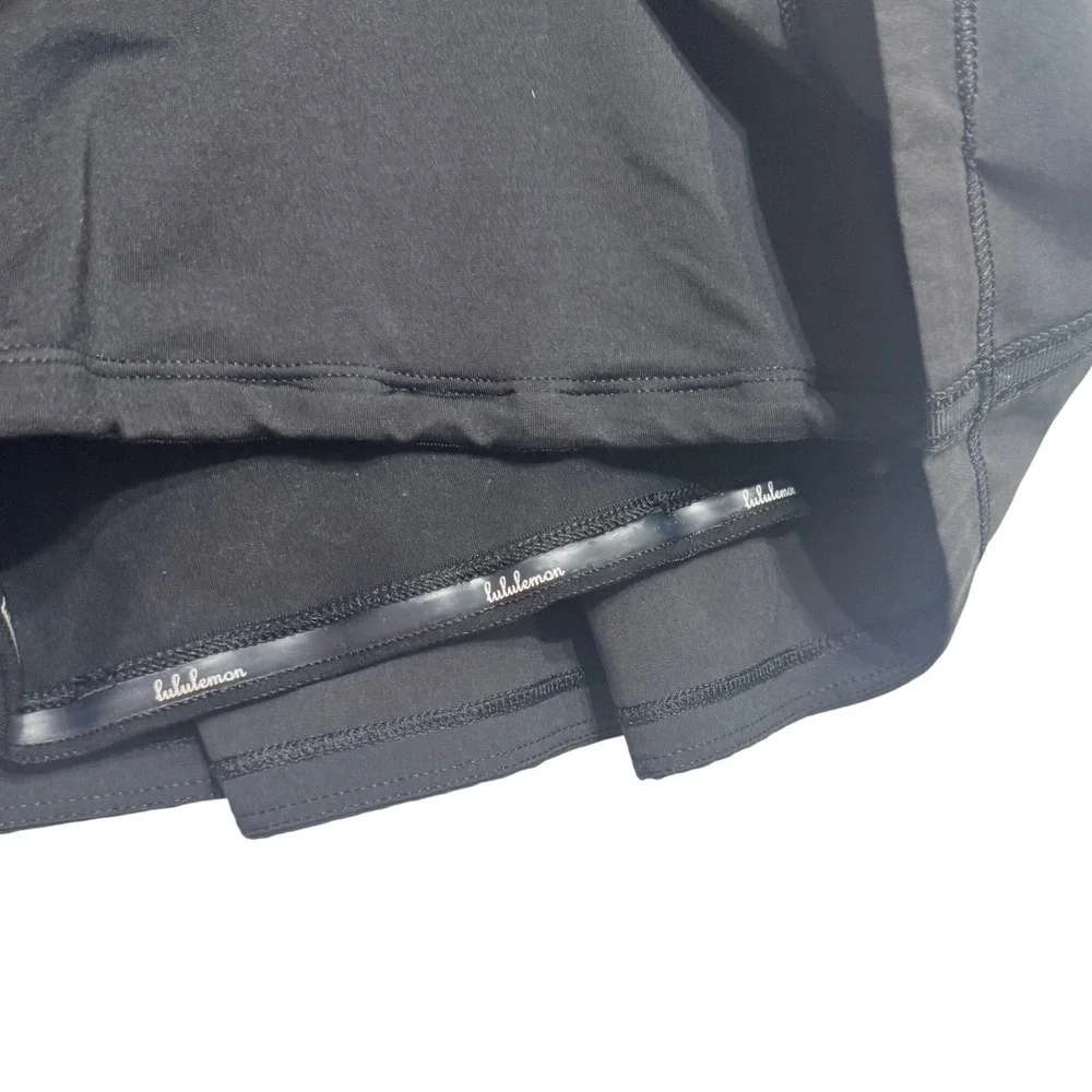 Lululemon Pace Rival Mid-Rise Skirt Women 12‎ Black Tennis Skort